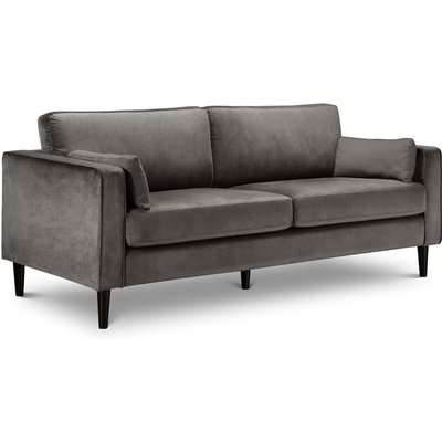 Hayward Grey Velvet 3 Seater Fabric Sofa