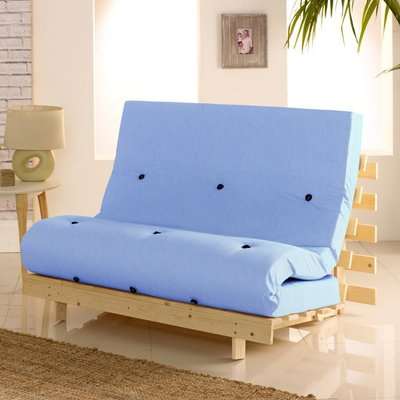 Multi Layer Tufted Futon Mattress Royal Blue Matching Bedroom Sets Single 1 Seater Futon Mattress 100% Cotton Twill Cover 