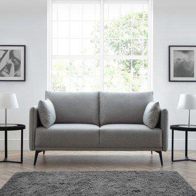 Rohe Grey Fabric 2 Seater Sofa