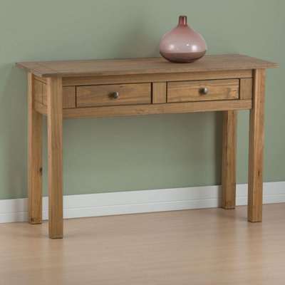 Santiago Pine 2 Drawer Console Table
