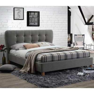 Stockholm Grey Fabric Bed - 4ft Small Double