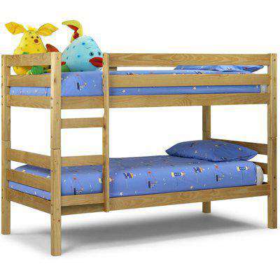 Wyoming Antique Solid Pine Wooden Bunk Bed Frame - 3ft Single