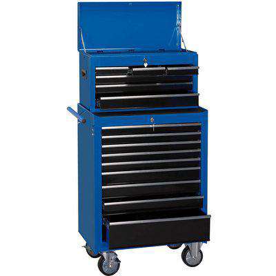 26 Inch Combination Roller Tool Storage Cabinet Chest - 15 Drawer