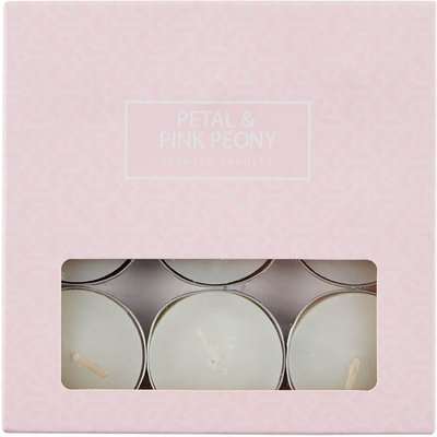 9 x Petal & Pink Peony Tealight Candle