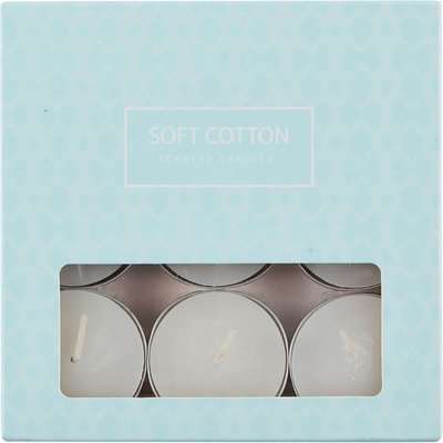 9 x Soft Cotton Tealight Candle