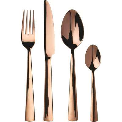 Avie Lustra Cutlery Set - Rose Gold - 16 Pieces