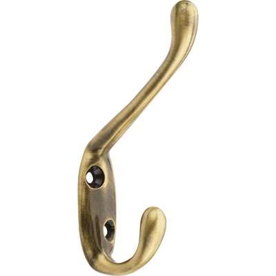 Basic Coat Hook - Antique Brass