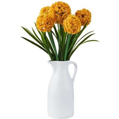 Billy Button Vase with Yellow Flowers