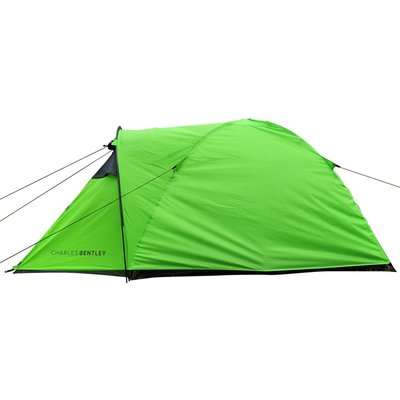 Charles Bentley 2 Person Camping Tent With Awning - Green
