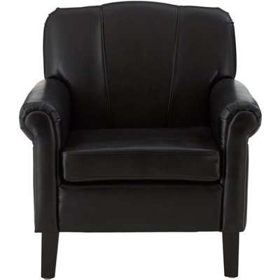 Chesterfield Black Bonded Leather Chair