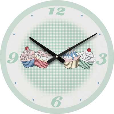 Cupcake Wall Clock - Green