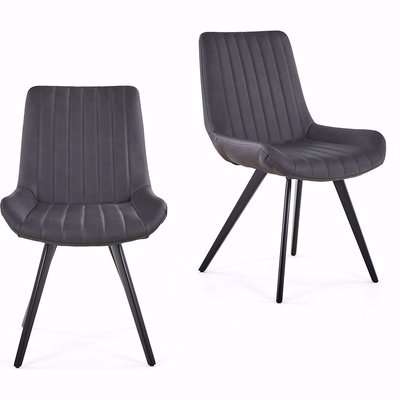 Dalston Dining Chair - Set of 2 - Charcoal