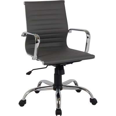 Dave Office Chair - Grey Faux Leather