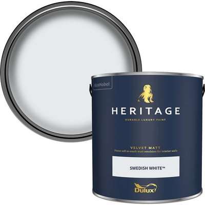 Dulux Heritage Matt Emulsion Paint - Alabaster White - 2.5L