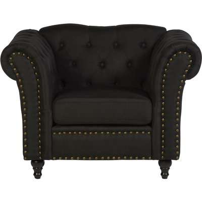 Fable Chesterfield Armchair - Black