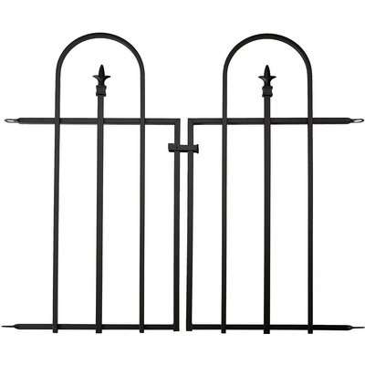 Gate For Triple Arch Finial Fence Black