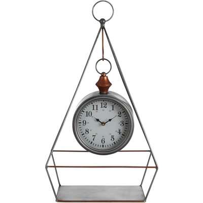 Hayden Table Clock - Antique Silver Finish