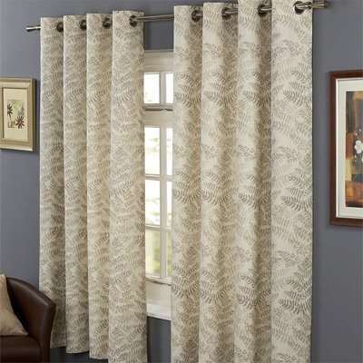 Hedgerow Lined 100% Cotton Eyelet Curtains 66 x 72 - Natural