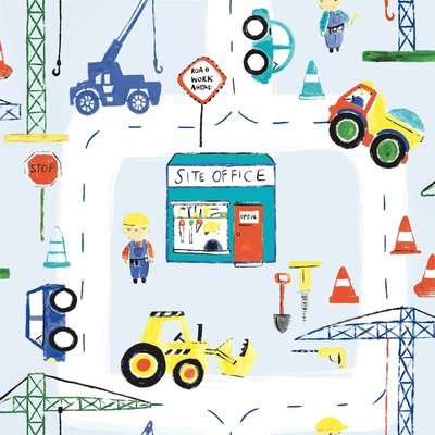 Holden Decor Road Work Ahead Kids Smooth  Multi Coloured Wallpaper