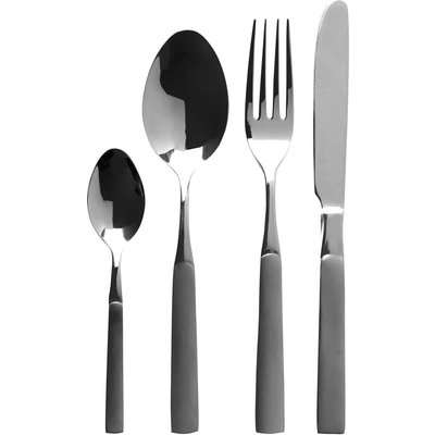 Jewel Cutlery Set - Dark Grey Finish - 16 Pieces
