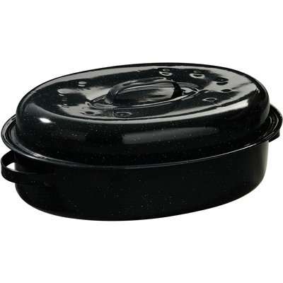 Large Casserole Dish - Black Enamel