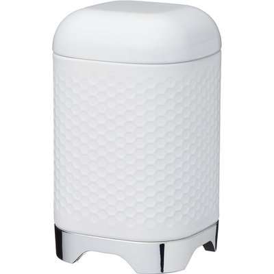 Lovello Textured Food Storage Container with Geometric Hexagon Pattern Ice White