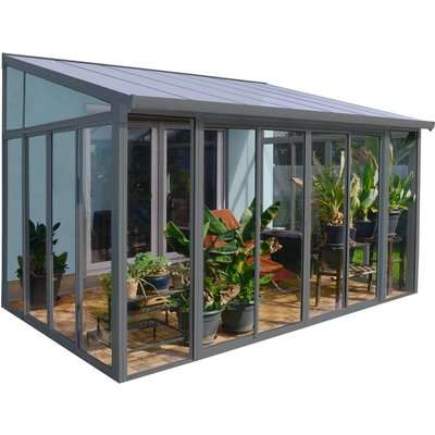 Palram Canopia Sanremo 10 X 14ft Conservatory - Grey