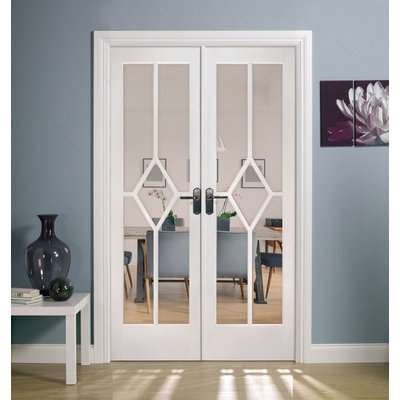 Reims Internal Glazed Primed White Room Divider - 1246 x 2031mm