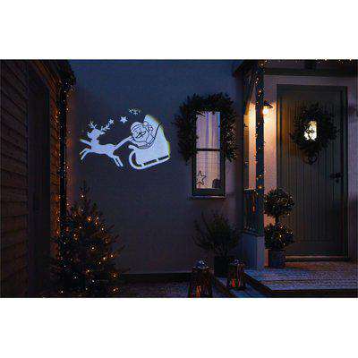 Rotating Santa Sleigh and Reindeer Outdoor LED Christmas Projector