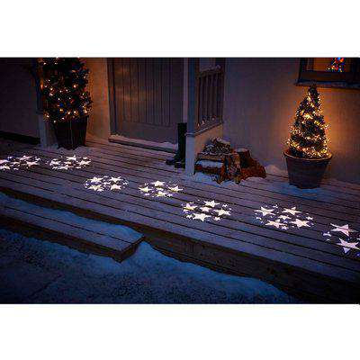 10 Bulb Star Christmas Projector String Light - Warm White
