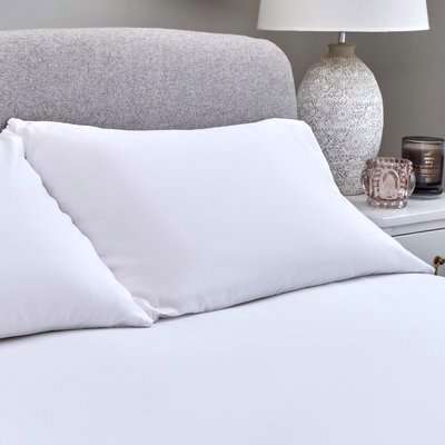 The Willow Manor Egyptian Cotton Sateen 300 Thread Count Housewife Pillowcase Pair - Glacier White