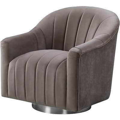 Tiffany Swivel Chair - Cappuccino - Velvet