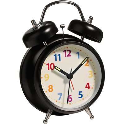 Twin Bell Alarm Clock - Black