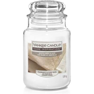 Yankee Candle Home Inspiration Scented Candle - Large Jar - White Linen & Lace