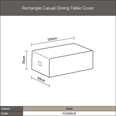 2020 Bramblecrest 150 x 90cm Casual Outdoor Table Cover - Khaki