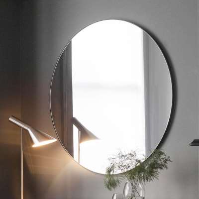 Designer Round Mirror in Black