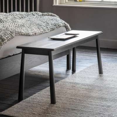 The Bergen Dining Bench in Black