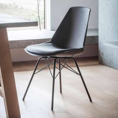 Contemporary Dining Chair Set Of 4 Black