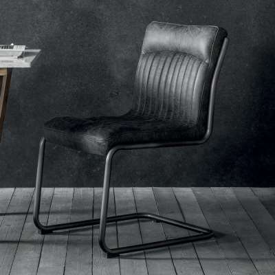 Leather Dining Chair Black