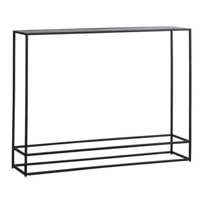 Metal Frame Console Table Antique Silver