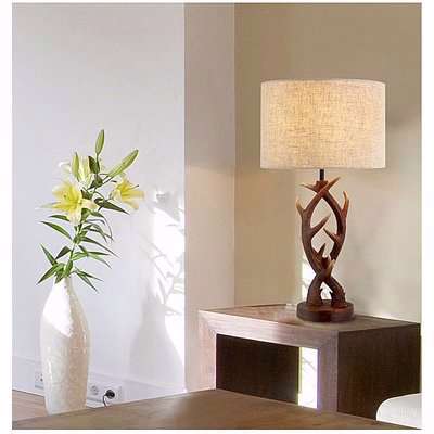Antler Wood Effect Table Lamp