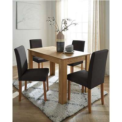 Ava Dining Table & 4 Fabric Chairs