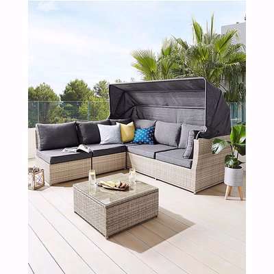 Capri Modular Day Bed with Rising Table