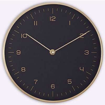 Black & Gold Elko Wall Clock