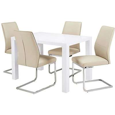 Halo Dining Table with 4 Atlanta Chairs