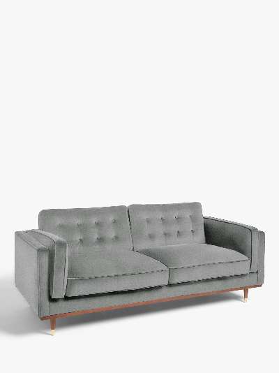 John Lewis & Partners + Swoon Lyon Large 3 Seater Sofa, Grey Cotton