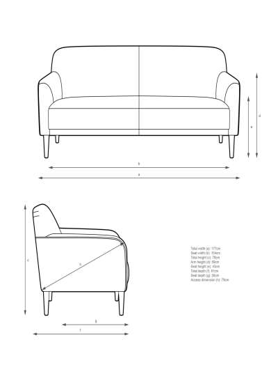 John Lewis Compact Medium 2 Seater Sofa