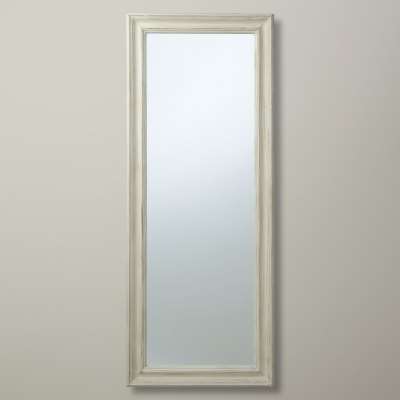 John Lewis & Partners Distressed Full Length Mirror, 132 x 52cm, Cream