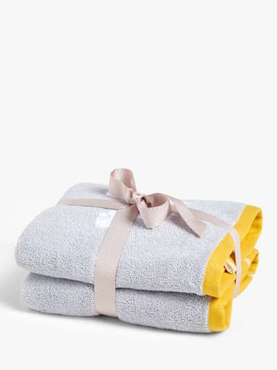 ANYDAY John Lewis & Partners Dogs Hand Towels, Pack of 2, Grey