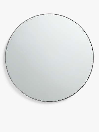 John Lewis & Partners Metal Frame Small Round Mirror, 50cm